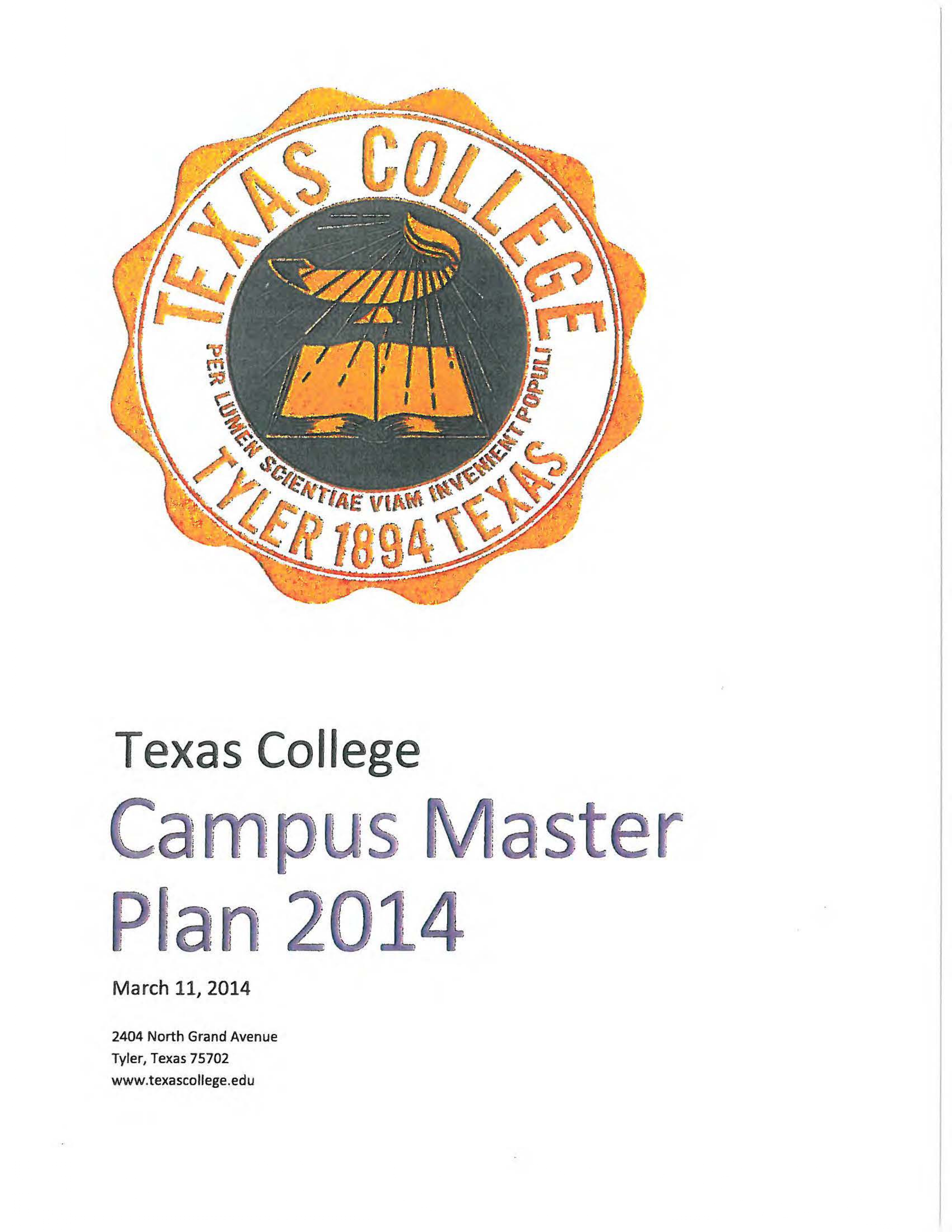 Campus Master Plan Cover